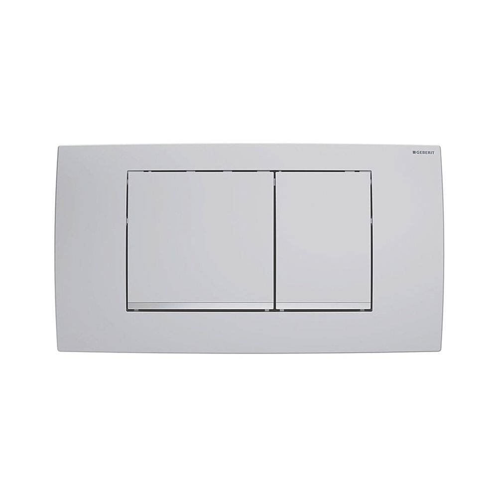 Geberit Twinline 30 Drückerplatte mit 2-Mengen-Spülung, Mattchrom, Easy to Clean-beschichtet-0