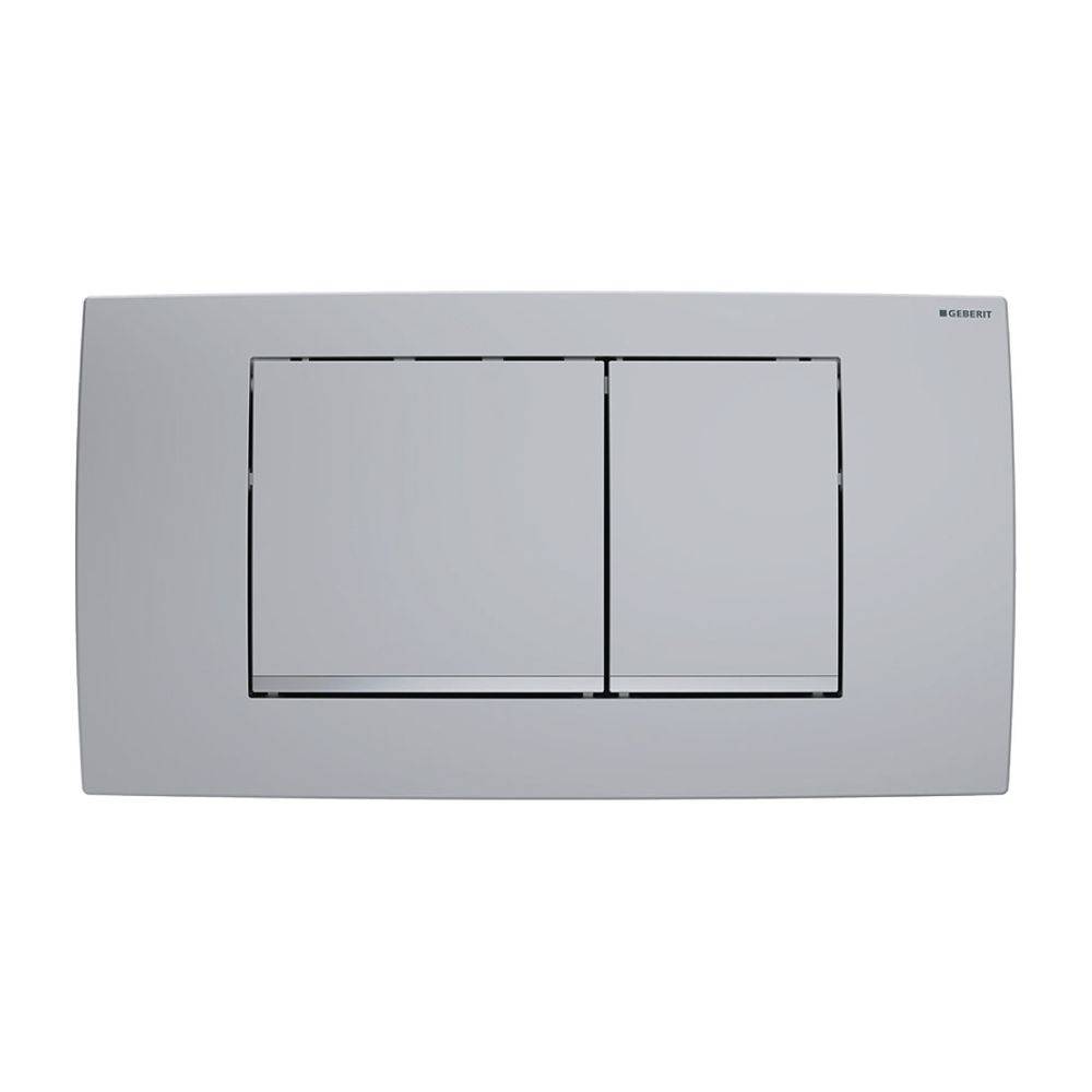 Geberit Twinline 30 Drückerplatte mit 2-Mengen-Spülung, Mattchrom, Easy to Clean-beschichtet-1