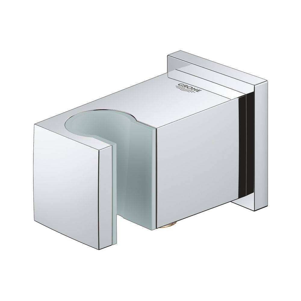 Grohe Euphoria Cube Wandanschlussbogen mit Wandbrausehalter, Außengewinde, eigensicher, Chrom, 26370000-0