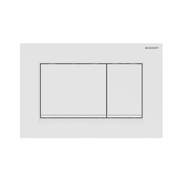 Geberit Drückerplatte Sigma20 mit 2-Mengen-Spülung, Weiß matt lackiert, Easy to Clean-beschichtet, 115883011