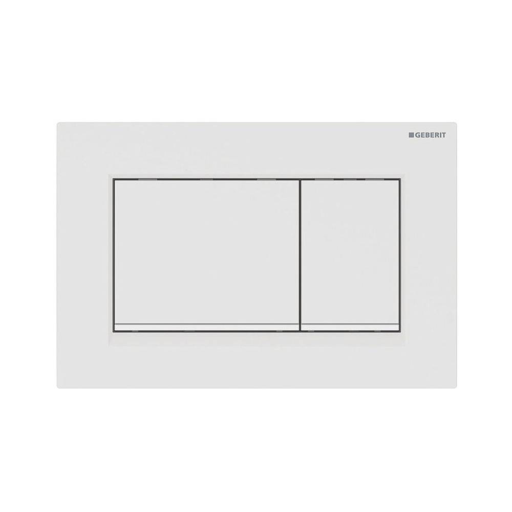 Geberit Drückerplatte Sigma20 mit 2-Mengen-Spülung, Weiß matt lackiert, Easy to Clean-beschichtet, 115883011-0