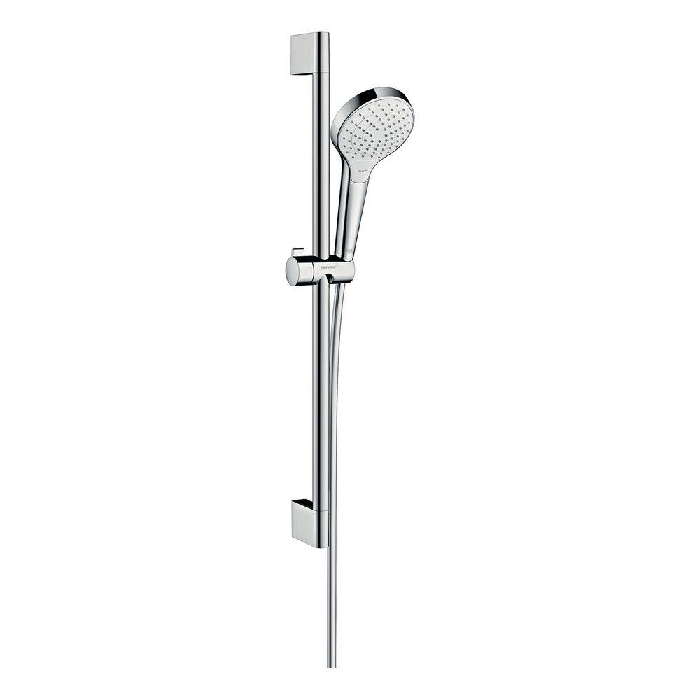 hansgrohe Croma Select S Brauseset 110mm Vario mit Brausestange 650mm 14,7l/min Weiß/Chrom-0