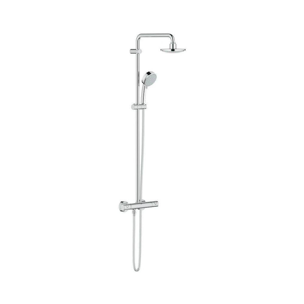 Grohe Tempesta Duschsystem C 160 mit Thermostat 390mm Duscharm, Chrom, 27922000-0