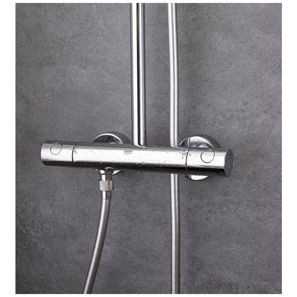 Grohe Tempesta Duschsystem C 160 mit Thermostat 390mm Duscharm, Chrom, 27922000-1