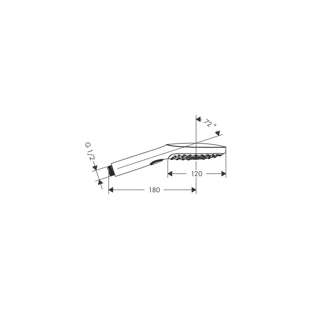 Hansgrohe Raindance Select E Handbrause 120mm, 14,4l/min, 3jet, Weiß/Chrom-3