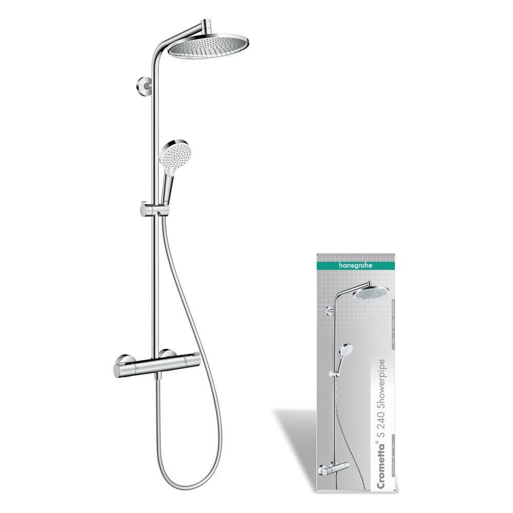 hansgrohe Crometta S Showerpipe 240mm 1jet 16l/min mit Thermostat, Chrom-2