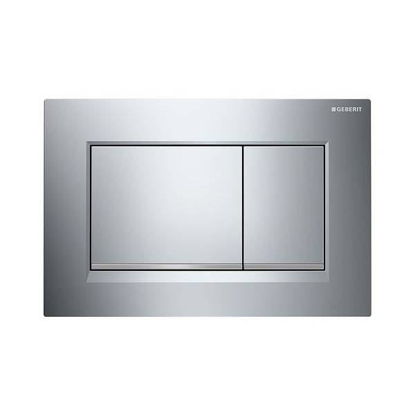 Geberit Drückerplatte Sigma20 mit 2-Mengen-Spülung, Hochglanz verchromt, Mattverchromt