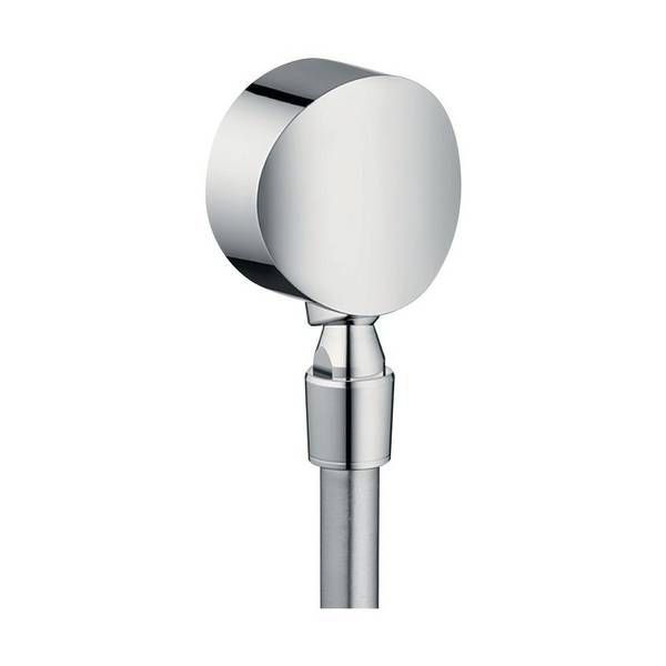 Hansgrohe FixFit Wandanschluss S, Rückflussverhinderer, Kugelgelenk, Chrom