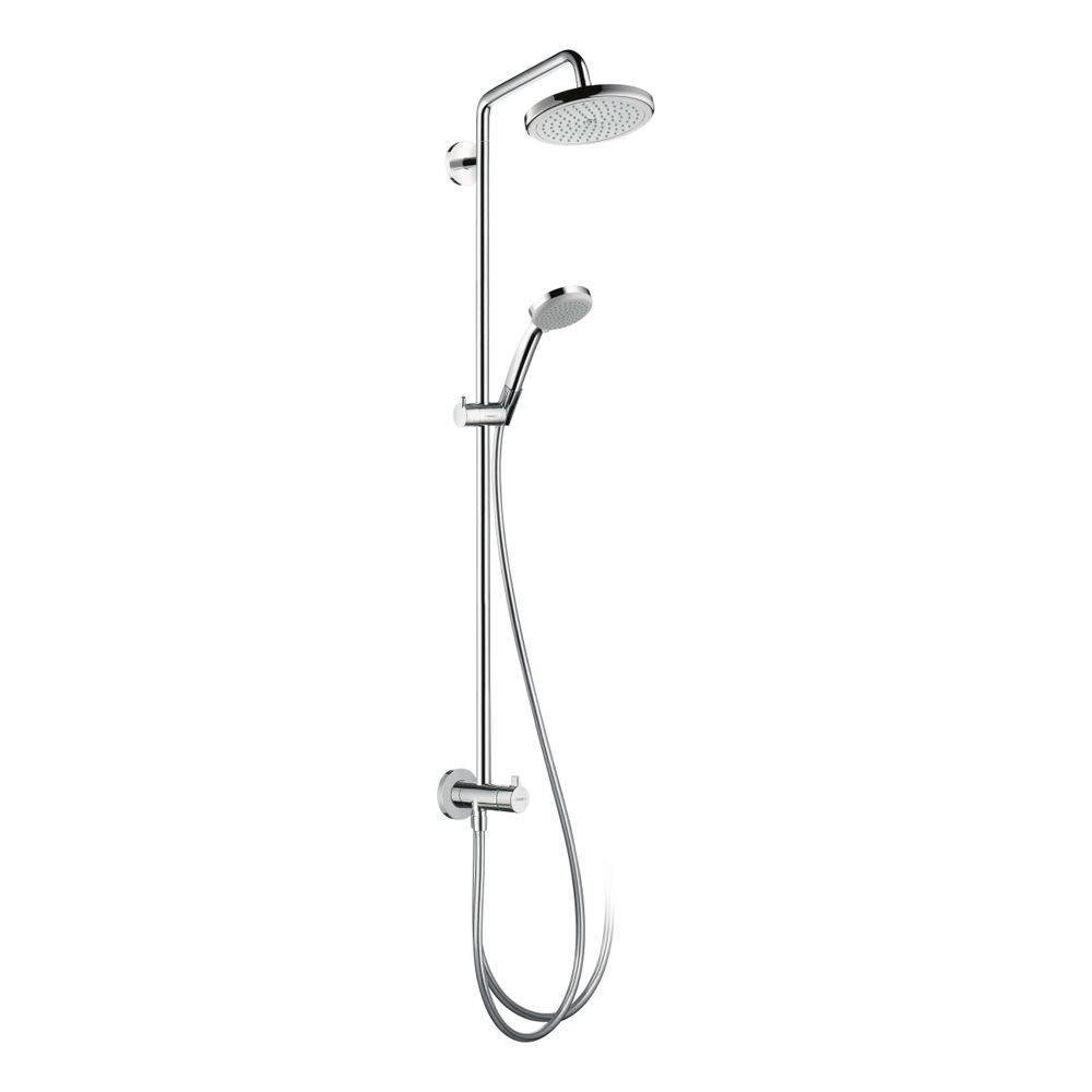hansgrohe Croma Showerpipe 220mm 1jet 18,5l/min Reno, Chrom-0