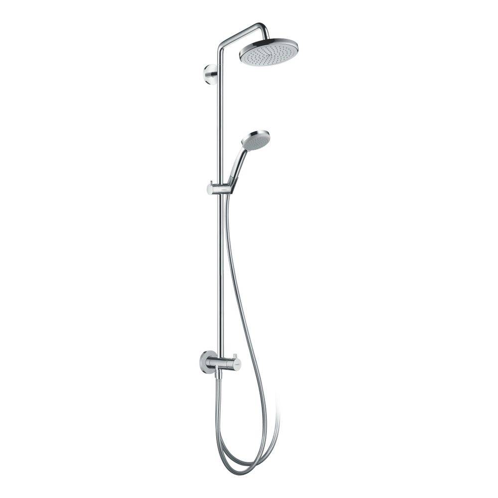 hansgrohe Croma Showerpipe 220mm 1jet 18,5l/min Reno, Chrom-1