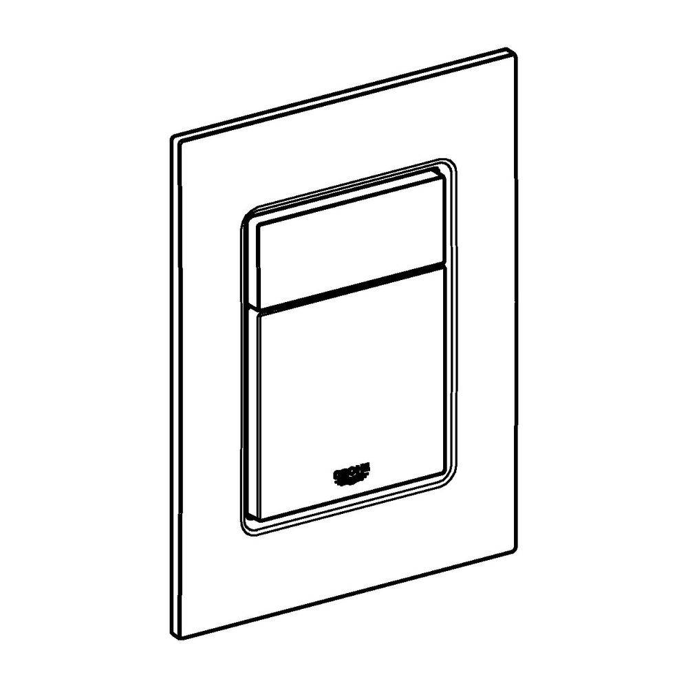 Grohe Skate Cosmopolitan S WC-Betätigung, 130x172mm, für kleinen Revisionsschacht, senkrechte Montage, Alpinweiß,-2