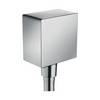 Hansgrohe FixFit Wandanschluss Square, Rückflussverhinderer, DN 15, Chrom