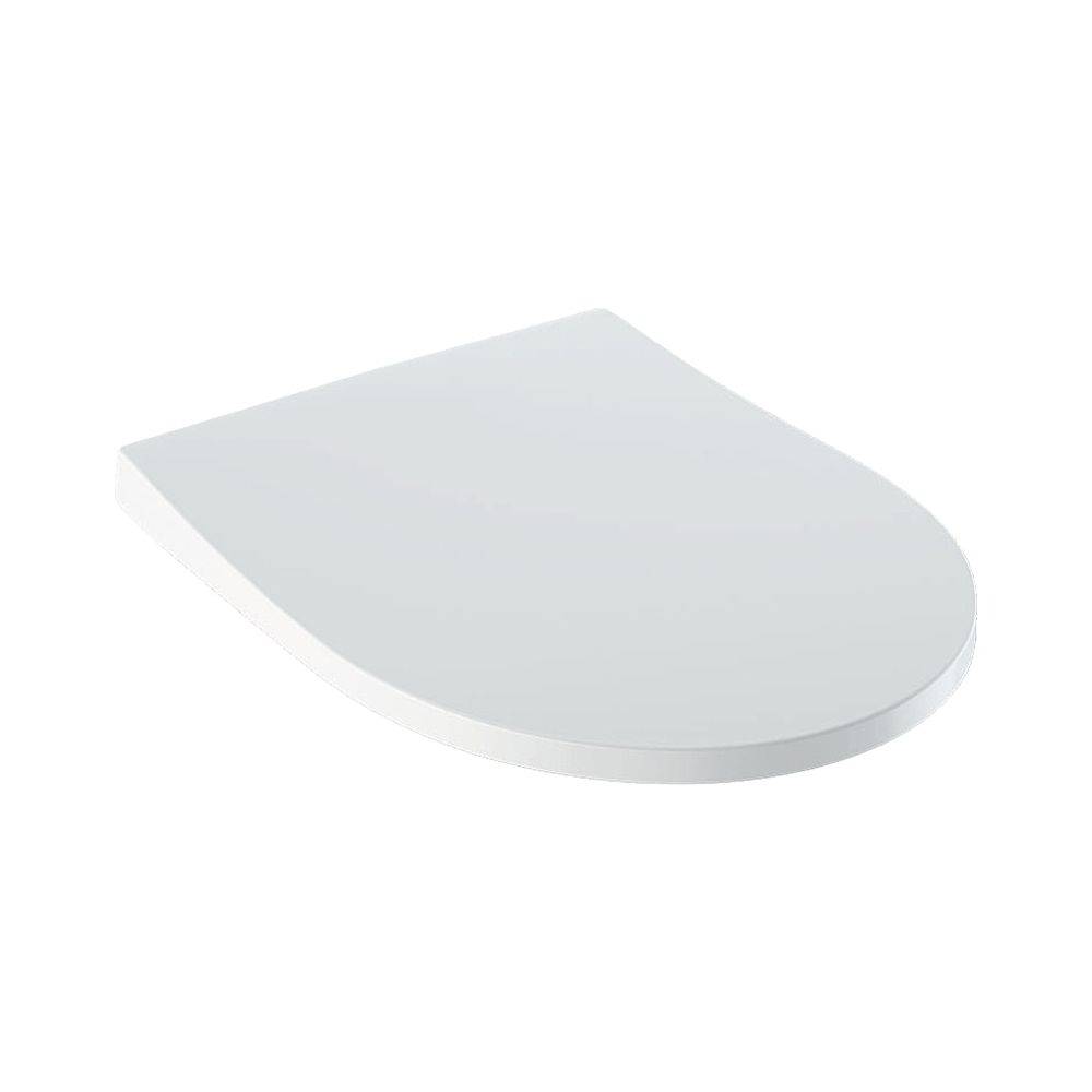 Geberit iCon WC-Sitz schmales Design mit Absenkautomatik, ohne Quick-Release-Scharniere, Befestigung von oben,