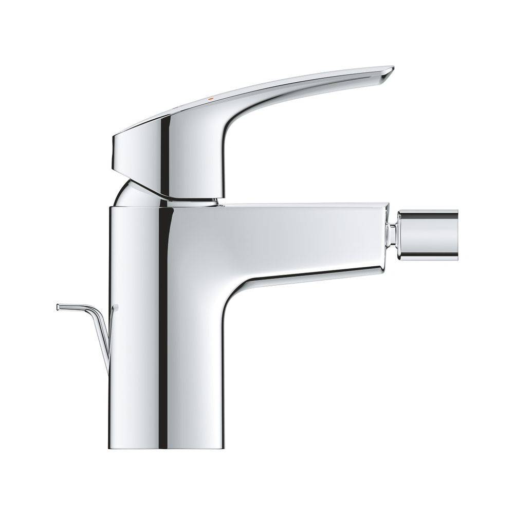 Grohe Eurosmart Einhand-Bidetbatterie, 1-Loch-Montage, Temperaturbegrenzer, Zugstangen-Garnitur, Chrom, 32929003-2