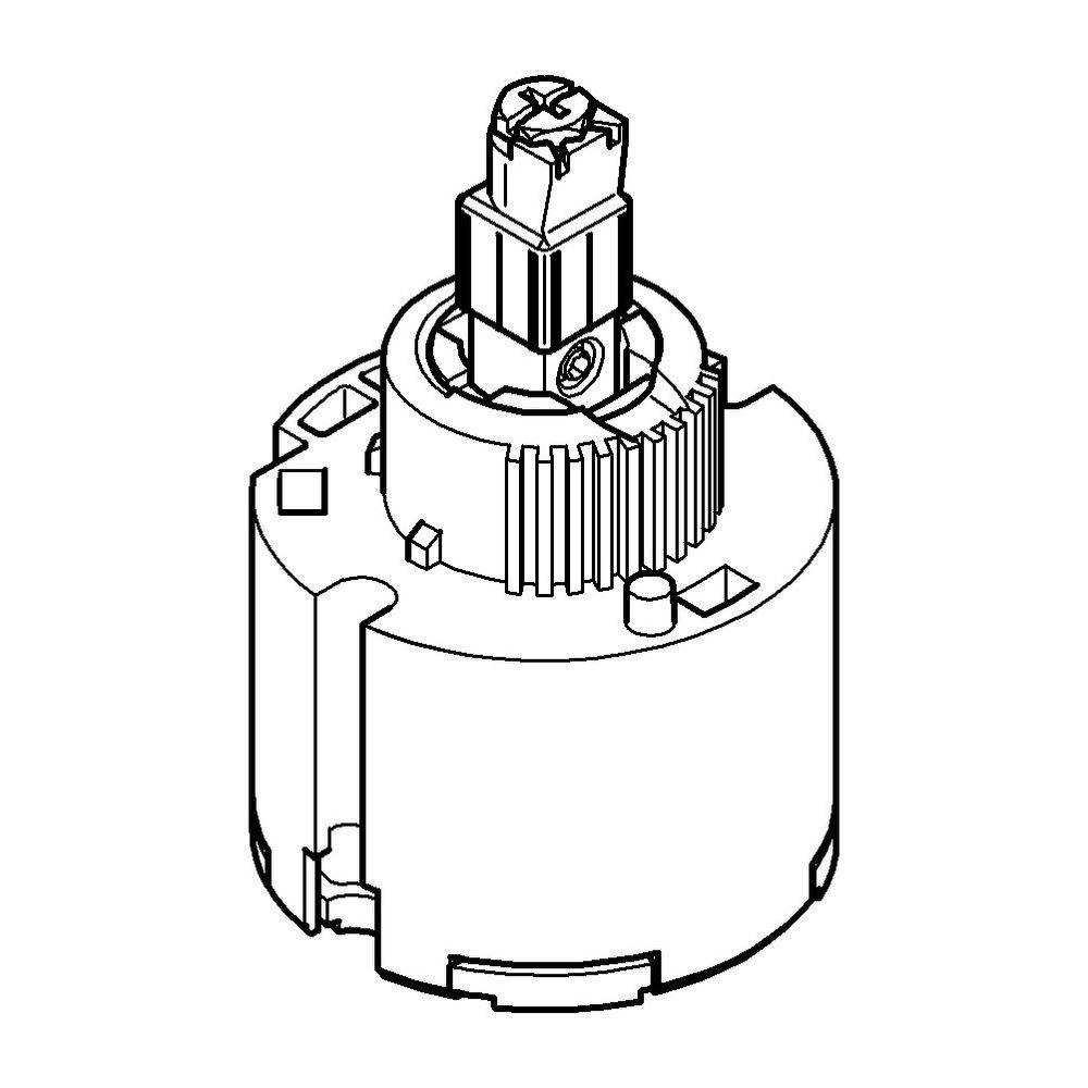 Grohe Kartusche, 46mm, mit keramischem Dichtsystem, variabel einstellbare Mengenbegrenzung, für Einhandmischer-2