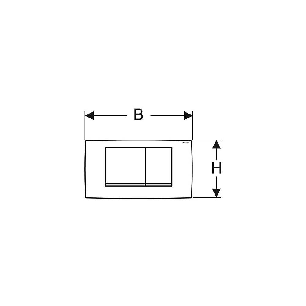 Geberit Twinline 30 Drückerplatte mit 2-Mengen-Spülung, Weiß, Hochglanz verchromt-2