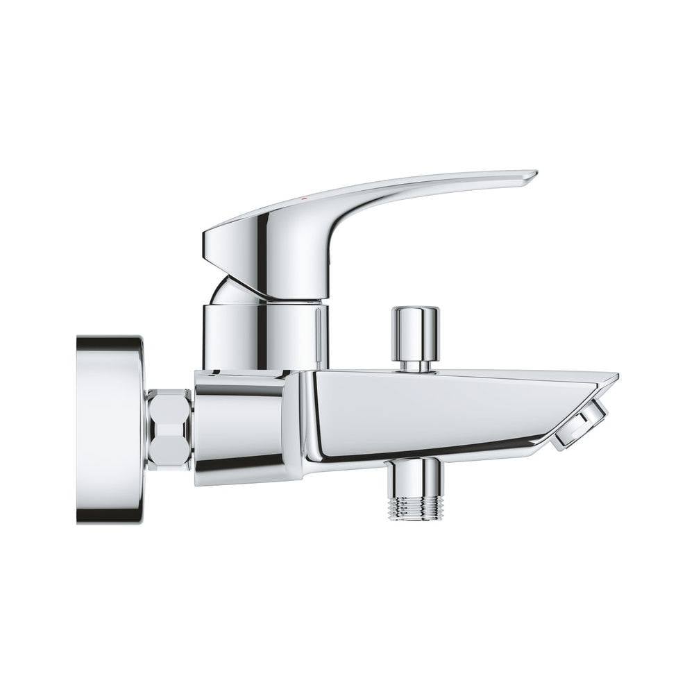 Grohe Eurosmart Einhand-Wannenbatterie, Wandmontage, Temperaturbegrenzer, S-Anschlüsse, Chrom, 33300003-1