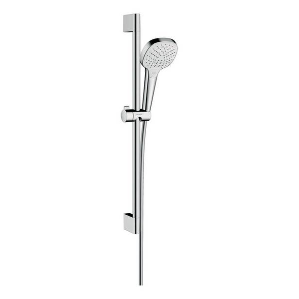 hansgrohe Croma Select E Brauseset 110mm Vario 14,7l/min mit Brausestange 650mm, Weiß/Chrom