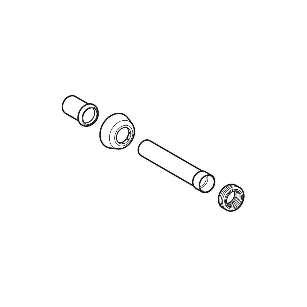 Geberit Set Spülbogenverlängerung mit Rosette Außendurchmesser 45mm, Alpinweiß-2