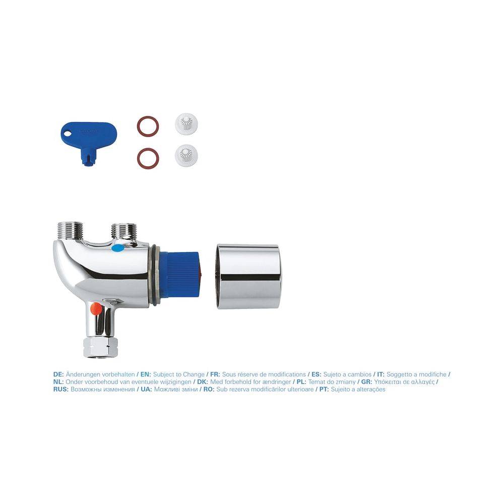 Grohe Thermischer Verbrühschutz/Untertischthermostat Grohtherm Micro, Chrom, 34487000-1