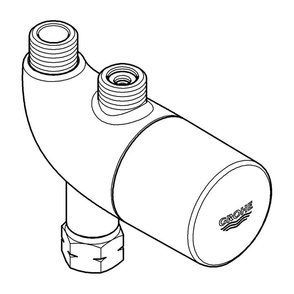 Grohe Thermischer Verbrühschutz/Untertischthermostat Grohtherm Micro, Chrom, 34487000-2