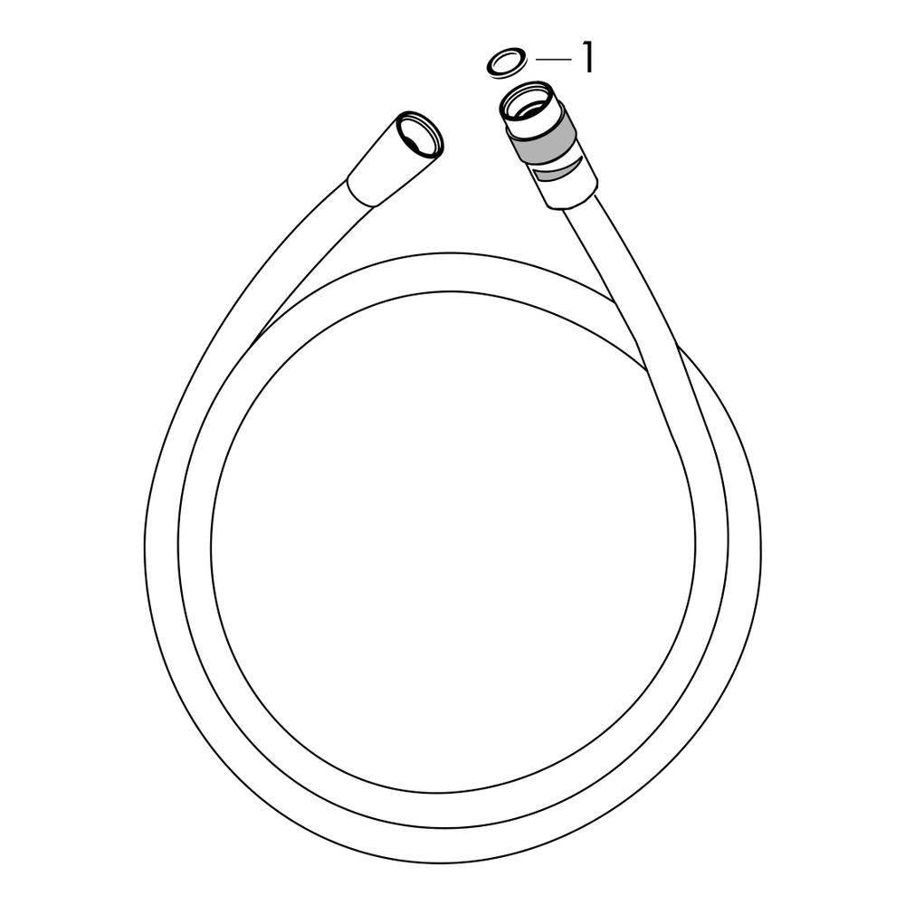 Hansgrohe Isiflex Brauseschlauch 1,60m mit Volumenkontrolle, Chrom-1