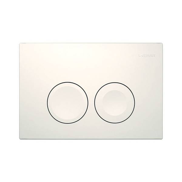 Geberit Betätigungsplatte Delta25, 2-Mengen-Spülung, 24,6x16,4x3,1cm, Kunststoff, Weiß