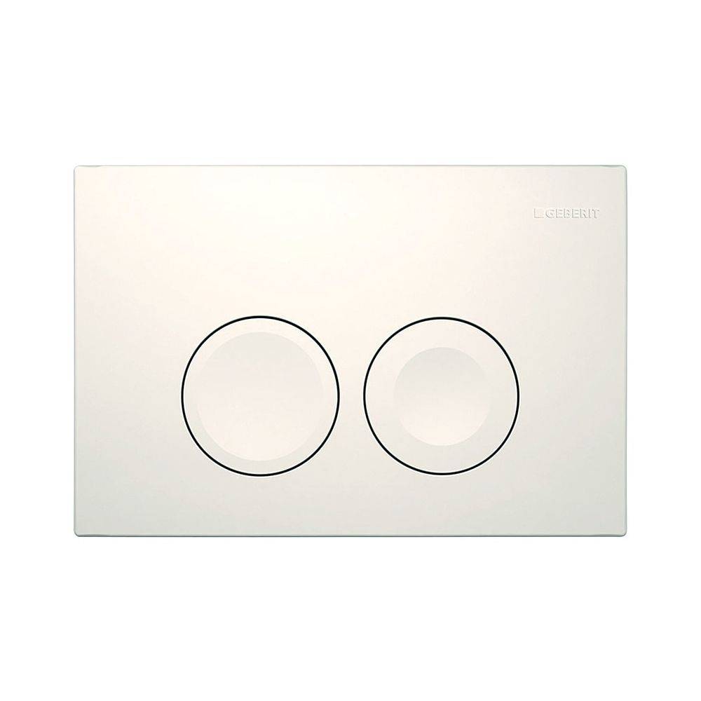 Geberit Betätigungsplatte Delta25, 2-Mengen-Spülung, 24,6x16,4x3,1cm, Kunststoff, Weiß-0