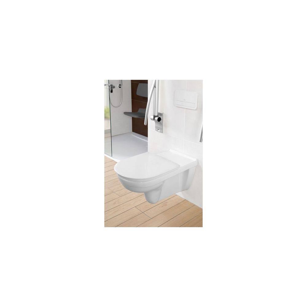 Villeroy & Boch WC-Sitz ViCare 369x459x49mm Oval SoftClosing QuickRelease, Weiß Alpin AntiBac-1