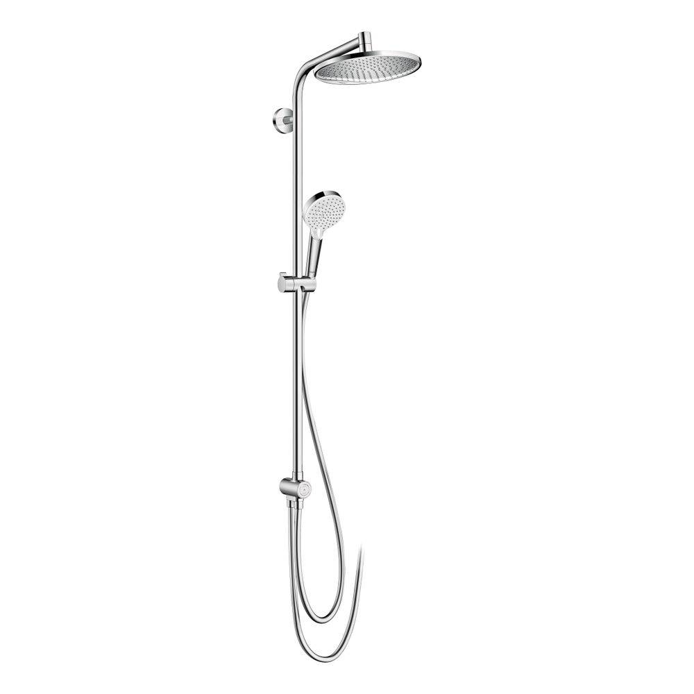Hansgrohe Crometta S Showerpipe Duschsystem 240mm, 1jet, 9l/min EcoSmart Reno, Chrom-0
