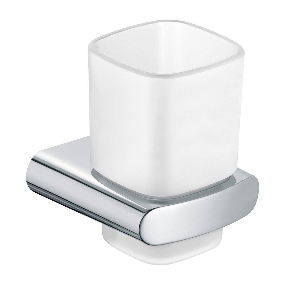 Keuco Elegance Glashalter mit Echtkristall-Glas, Verchromt, 11650019000-0