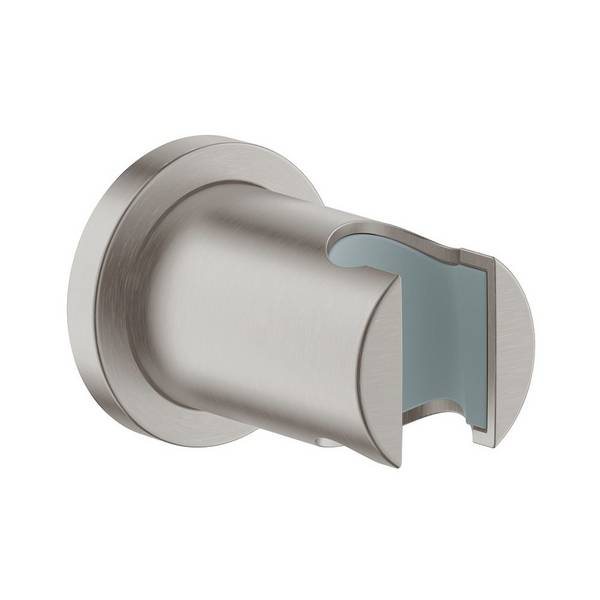 Grohe Rainshower Wandbrausehalter, nicht verstellbar, runde Rosette, Supersteel, 27074DC0