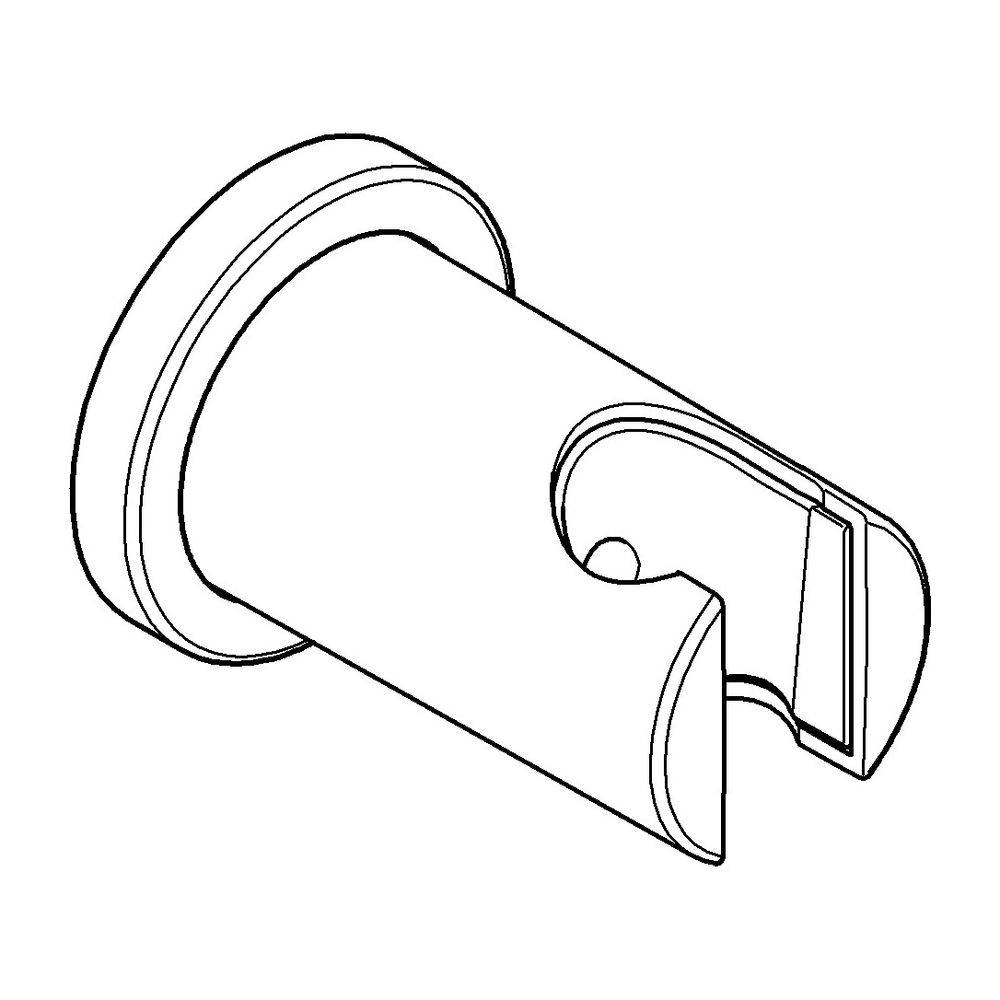 Grohe Rainshower Wandbrausehalter, nicht verstellbar, runde Rosette, Supersteel, 27074DC0-1