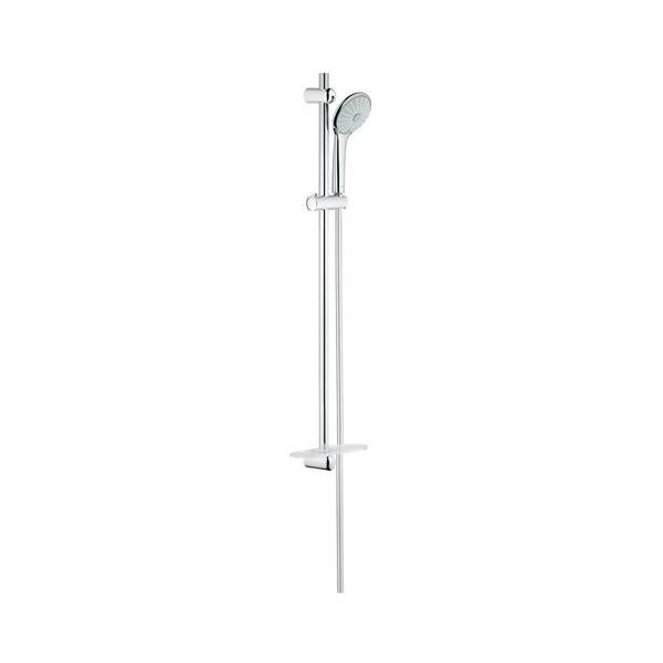 Grohe Euphoria 110 Massage Brausestangenset, Brausestange 900mm, 3 Strahlarten, mit Ablage, Chrom, 27226001