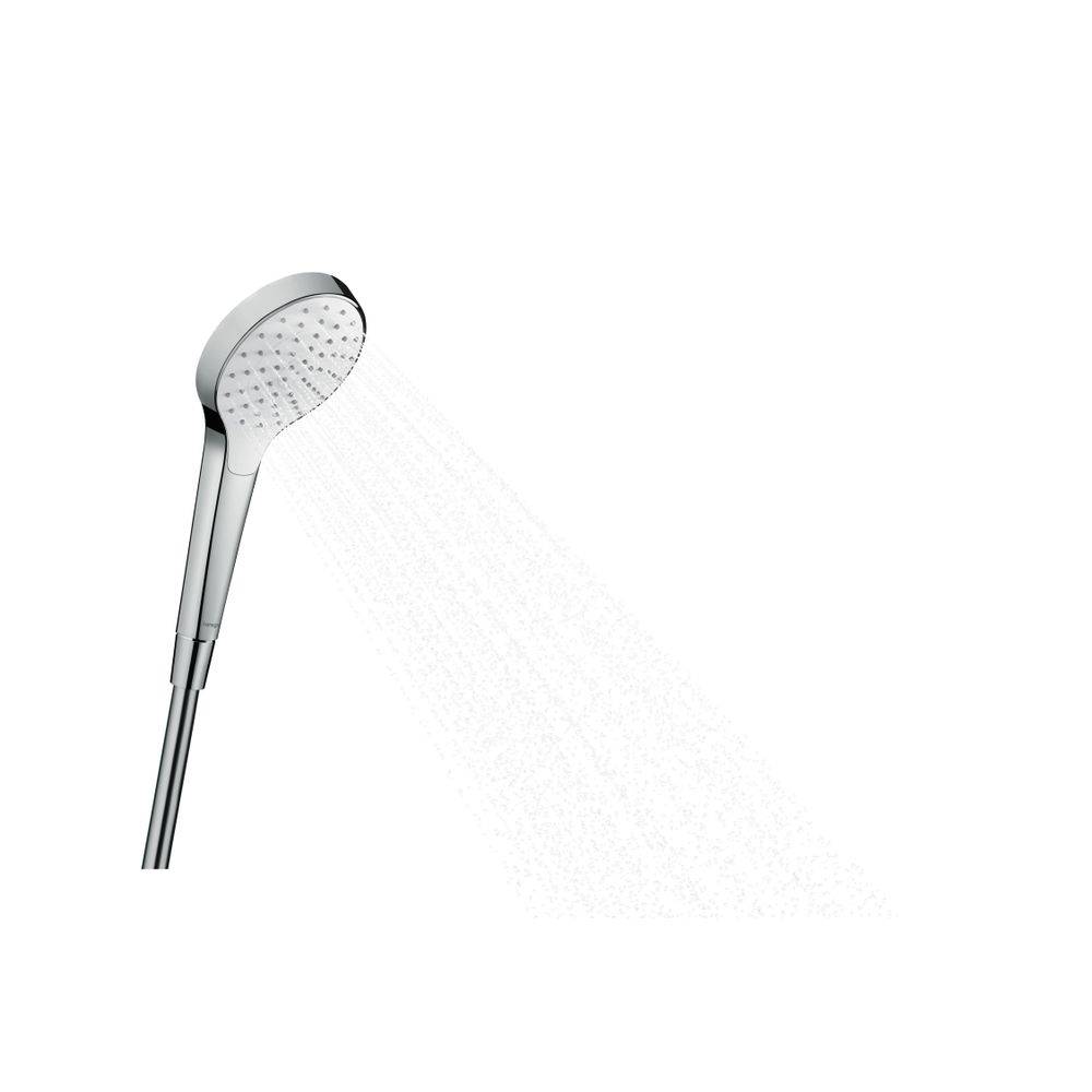 Hansgrohe Croma S Handbrause 110mm 1jet 16l/min, Weiß/Chrom-1