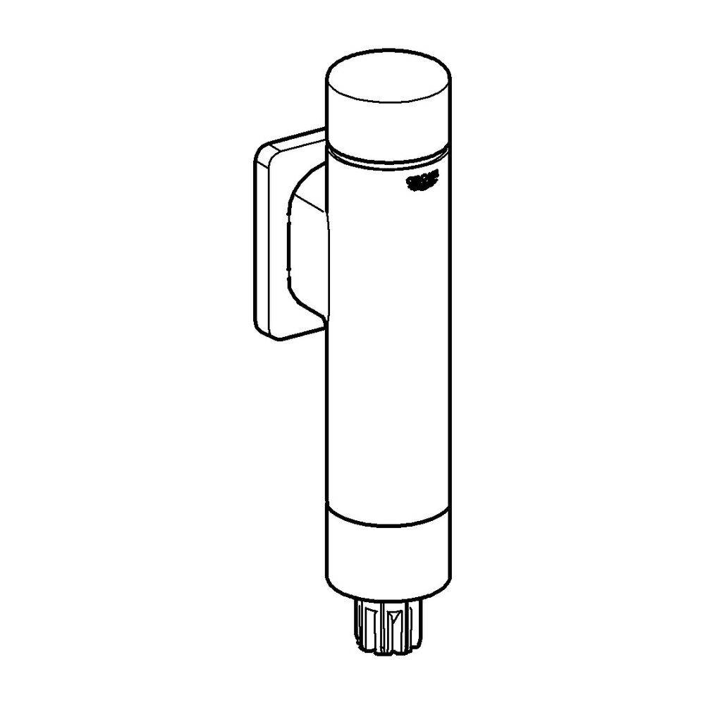 Grohe Rondo A.S. WC-Druckspüler DN 20, ohne Vorabsperrung, für Flach- und Tiefspül-WC, Chrom, 37347000-1