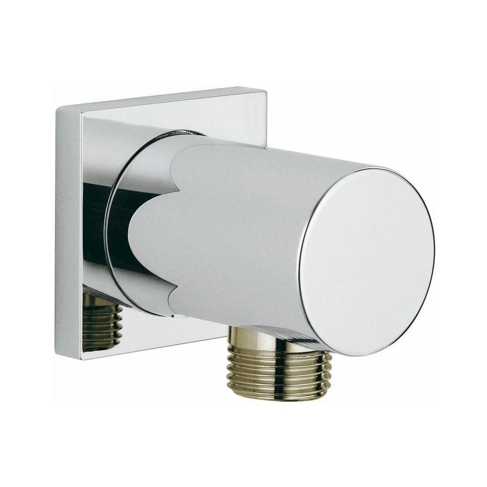 Grohe Rainshower Wandanschlussbogen, Außengewinde, eigensicher, mit eckiger Rosette, Chrom, 27076000-0