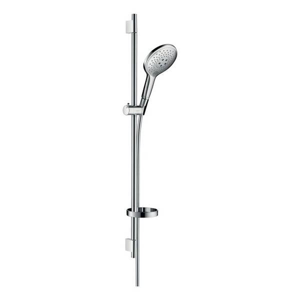 hansgrohe Raindance Select S Brauseset 150mm 3jet mit Brausestange 900mm 16,4l/min Seifenschale, Chrom