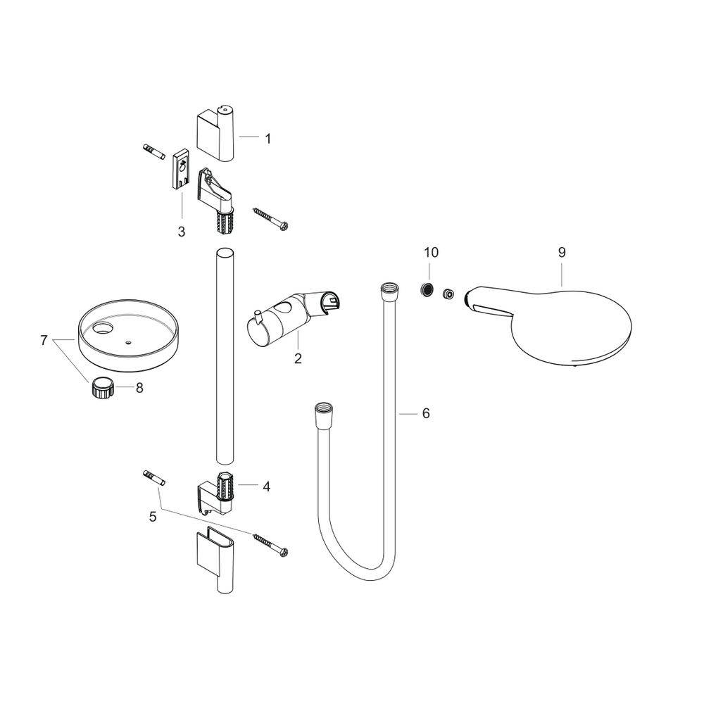 hansgrohe Raindance Select S Brauseset 150mm 3jet mit Brausestange 900mm 16,4l/min Seifenschale, Chrom-1