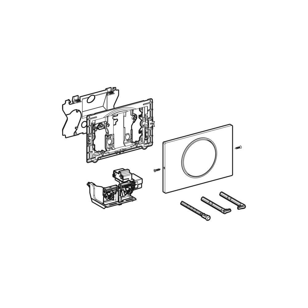 Geberit Sigma10 WC-Steuerung elektr. Netz, Drückerplatte Funk, für Stützklappgriff UP-SK 12cm, Edelstahl geb./pol., EtC-1