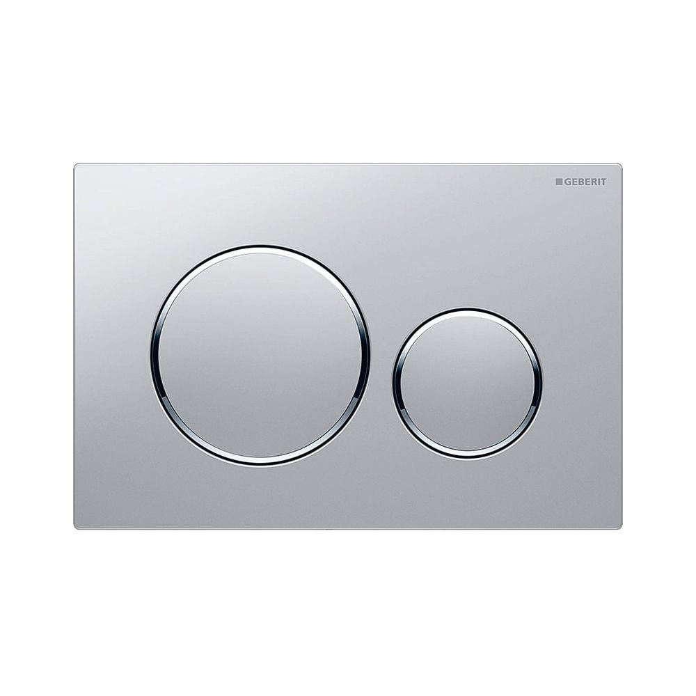 Geberit Drückerplatte Sigma20 mit 2-Mengen-Spülung, Mattchrom lackiert/Hochglanz verchromt, Easy to Clean-beschichtet-0