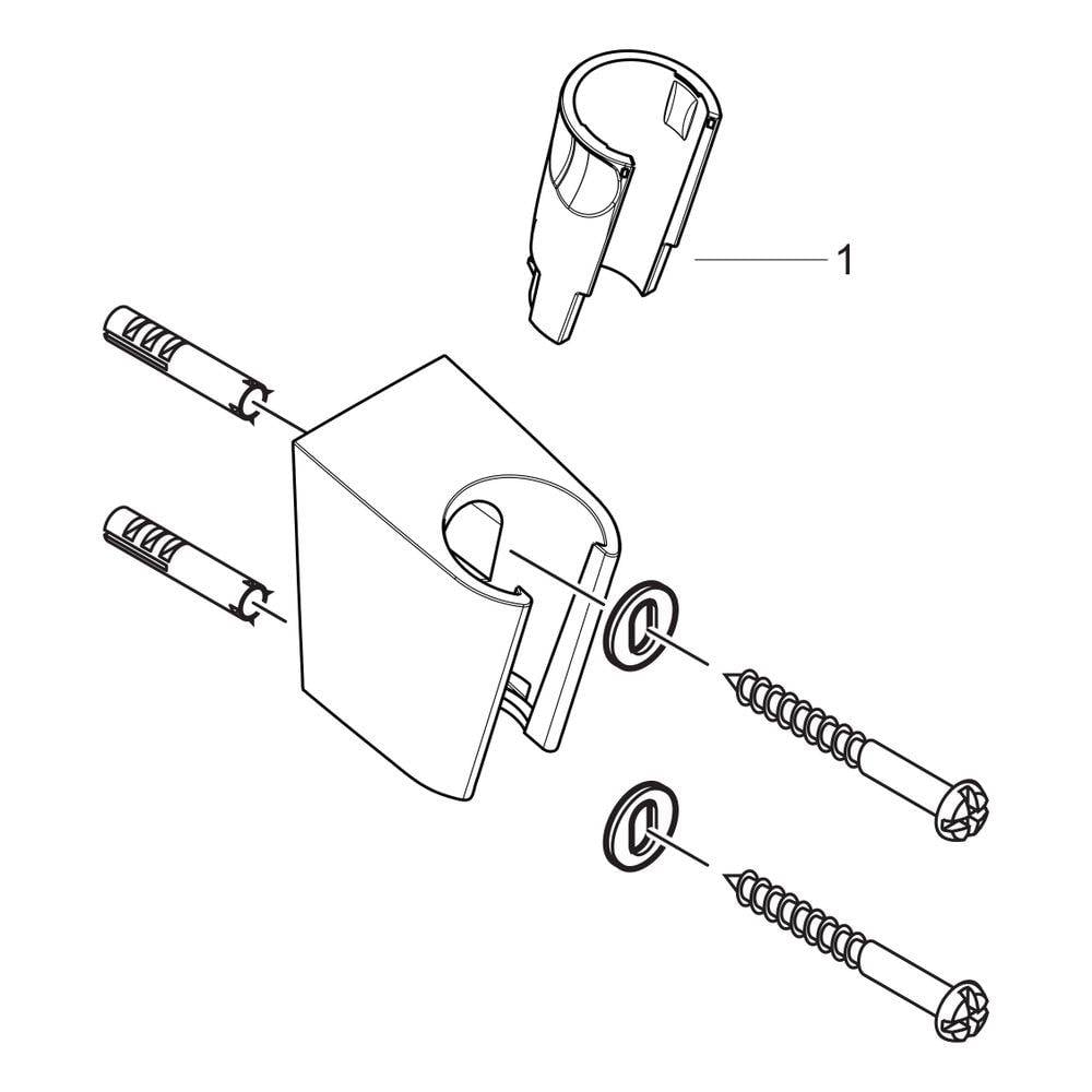 hansgrohe Brausehalter Porter S für Handbrausen, Chrom-1