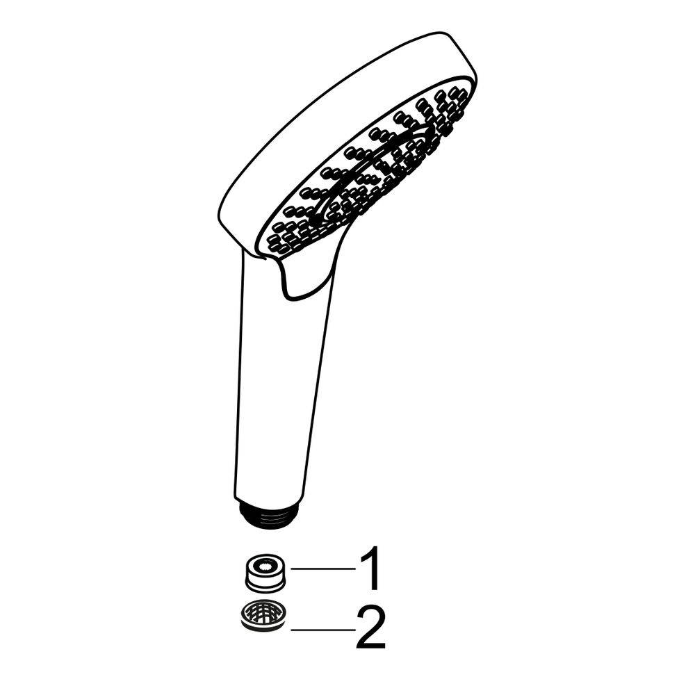 hansgrohe Croma Select S Handbrause 110mm Multi EcoSmart 9l/min, Weiß/Chrom-2