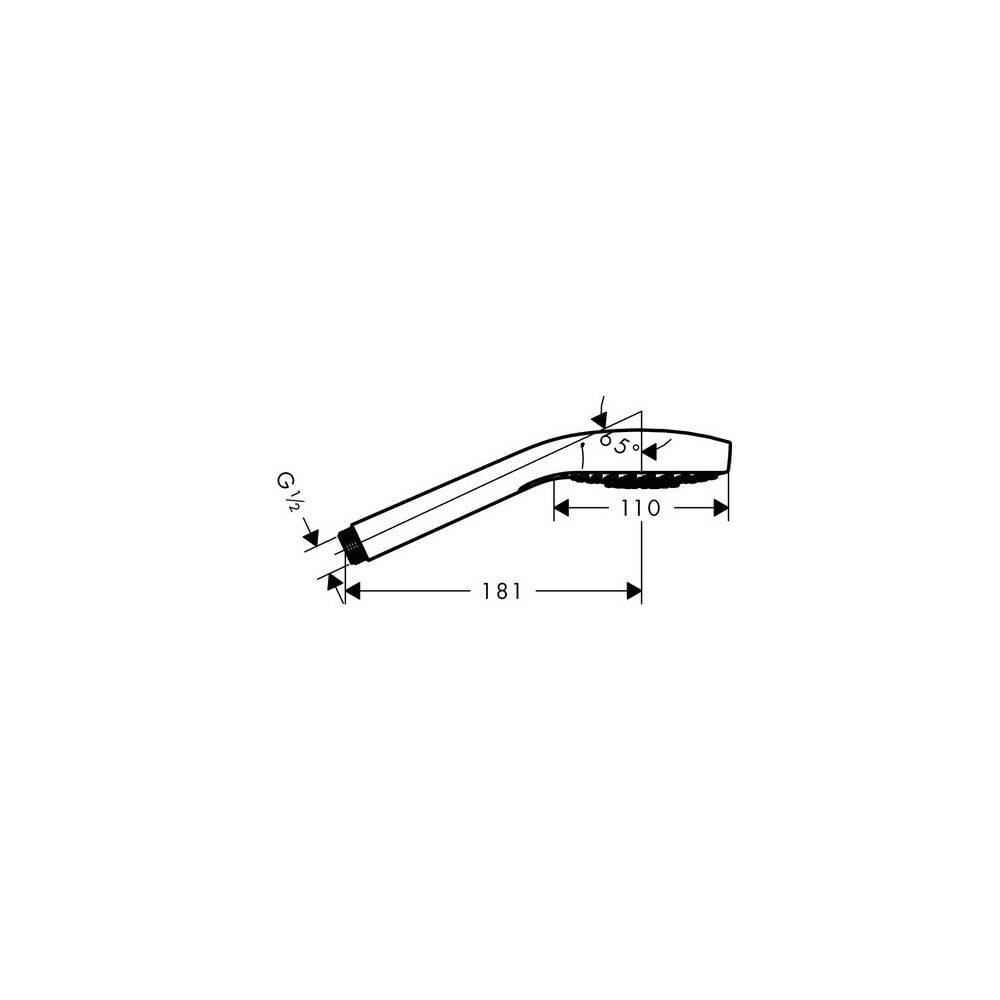 hansgrohe Croma Select S Handbrause 110mm Multi EcoSmart 9l/min, Weiß/Chrom-3