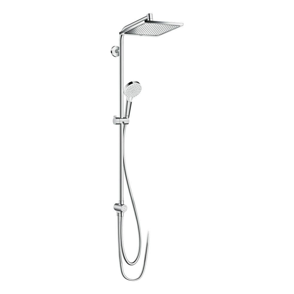 Hansgrohe Crometta E Showerpipe Duschsystem 240mm, 1jet, 9l/min EcoSmart Reno, Chrom-0