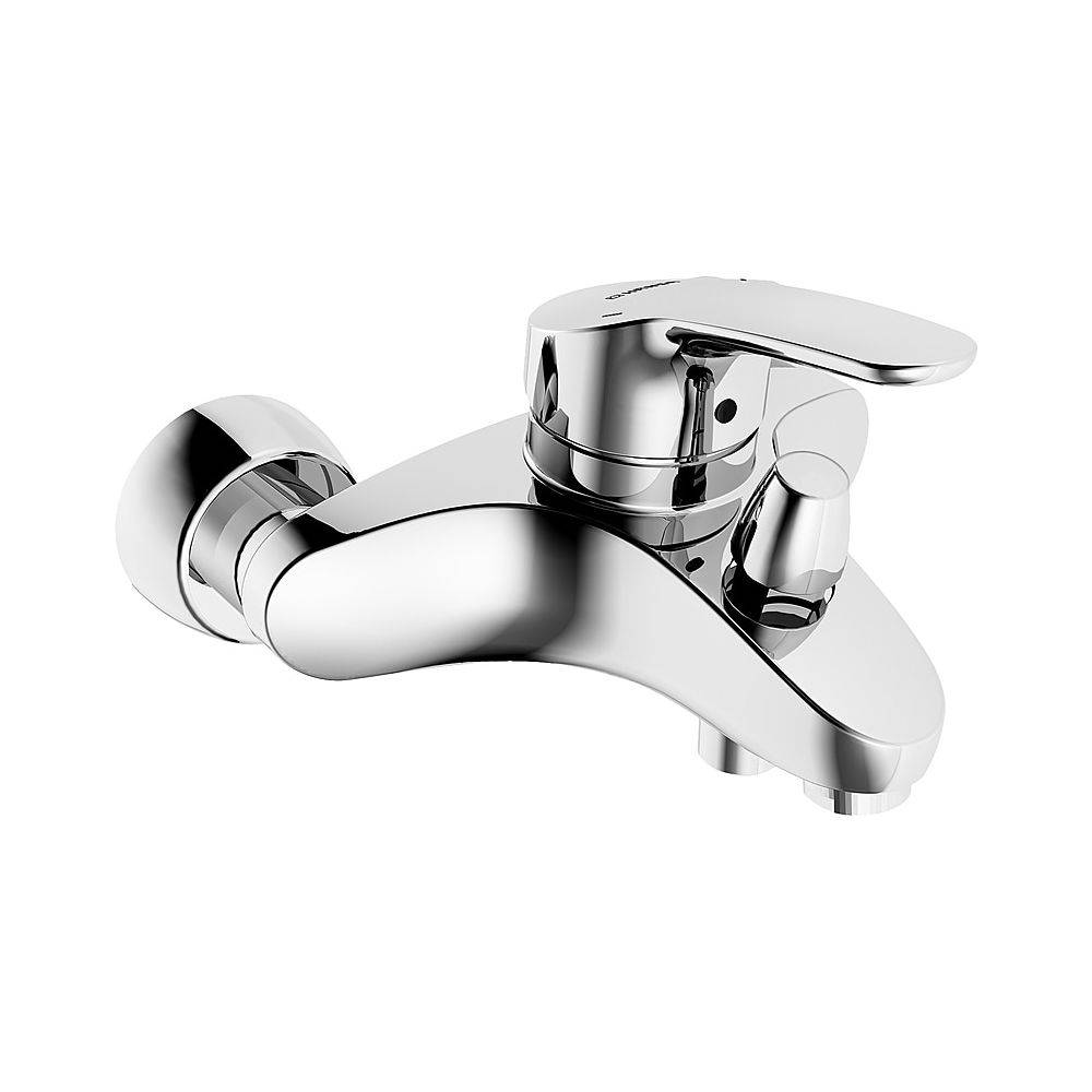 Hansa Mix Einhebel-Wannenfüll- und Brausebatterie, Ausladung 162mm, DN 15, Chrom, 01742183-1