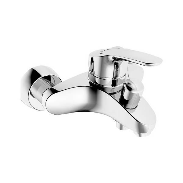 Hansa Mix Einhebel-Wannenfüll- und Brausebatterie, Ausladung 162mm, DN 15, Chrom, 01742183