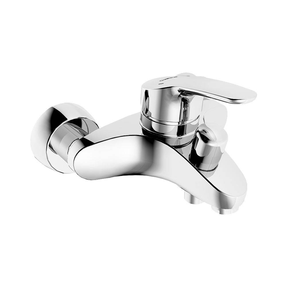 Hansa Mix Einhebel-Wannenfüll- und Brausebatterie, Ausladung 162mm, DN 15, Chrom, 01742183-3