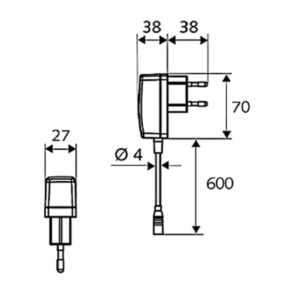 Schell Puris E HD-M Elektronische Waschtischarmatur, Mischwasser, Batteriebetrieb, Chrom-1