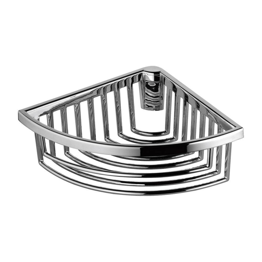 Keuco Eckduschablage Drahtmodell, abnehmbar, Höhe 72mm, Befestigungsset inklusive, Verchromt, 24944010100-0